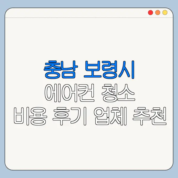충남 보령시 에어컨 청소 비용 후기 업체 추천