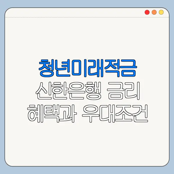 청년미래적금 신한은행 금리 혜택과 우대조건
