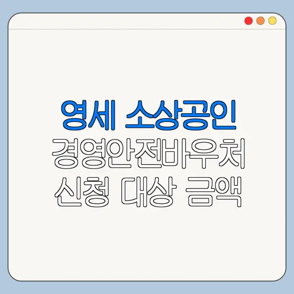 영세 소상공인 경영안전바우처 신청 대상 금액 확인