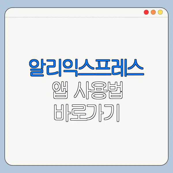 알리익스프레스 앱 사용법 바로가기