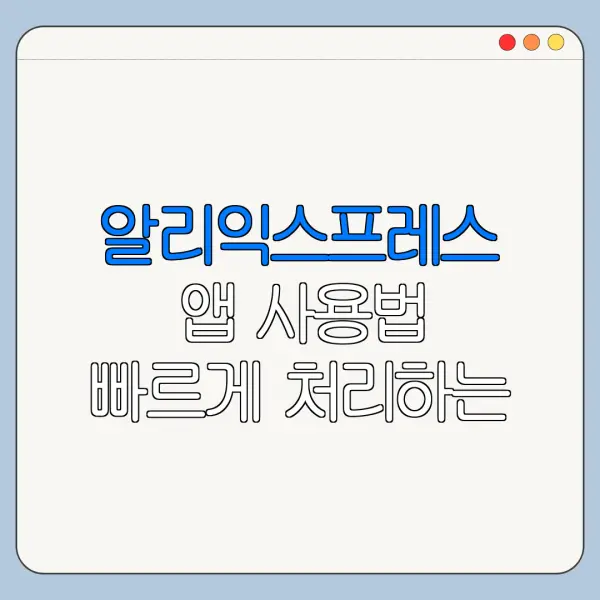 알리익스프레스 앱 사용법 빠르게 처리하는 순서 정리