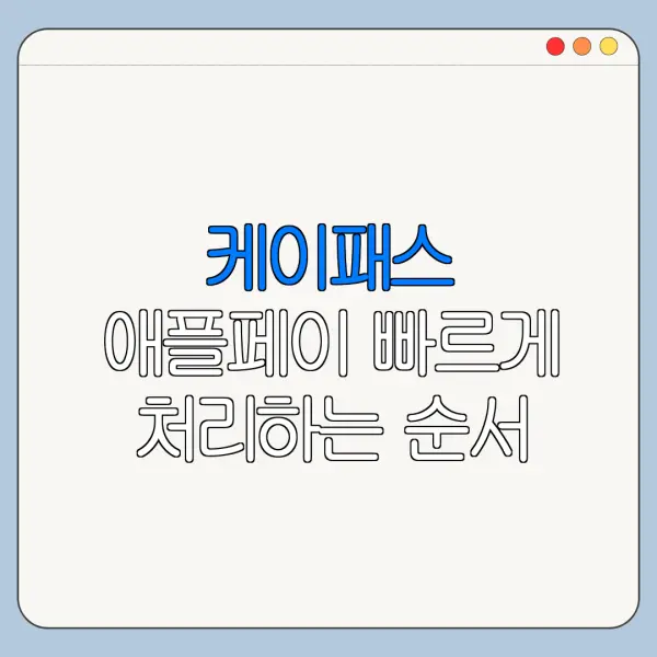 케이패스 애플페이 빠르게 처리하는 순서 정리